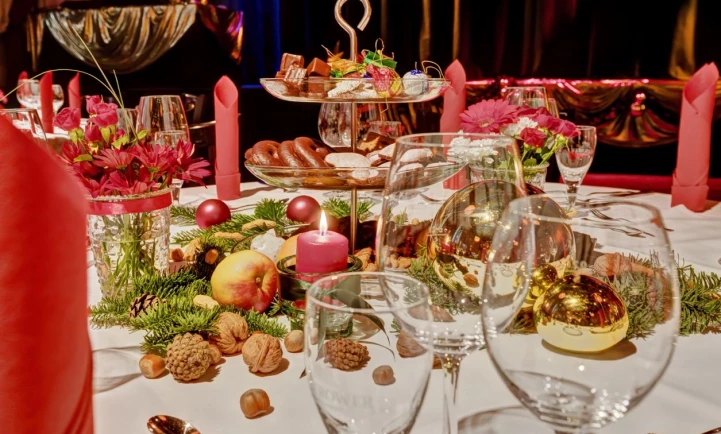 Tischdeko Weihnachtsfeier